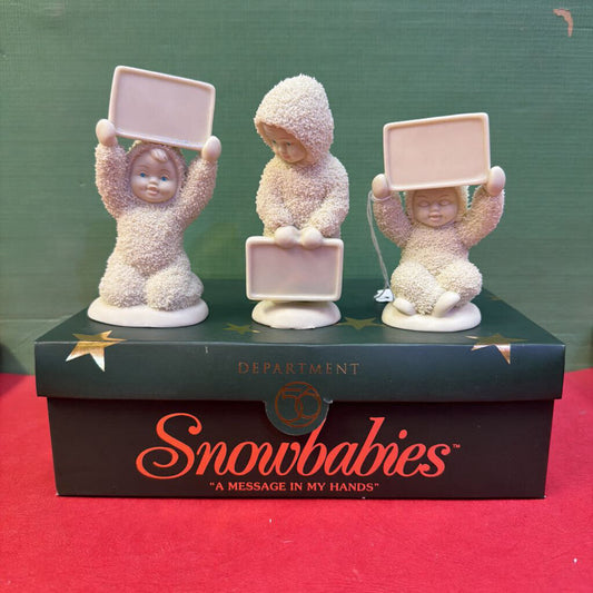 Snowbabies A Message in My Hands Figurine