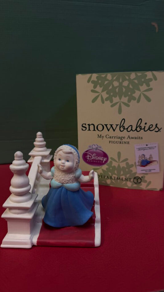 Disney Snowbabies My Carriage Awaits Figurine