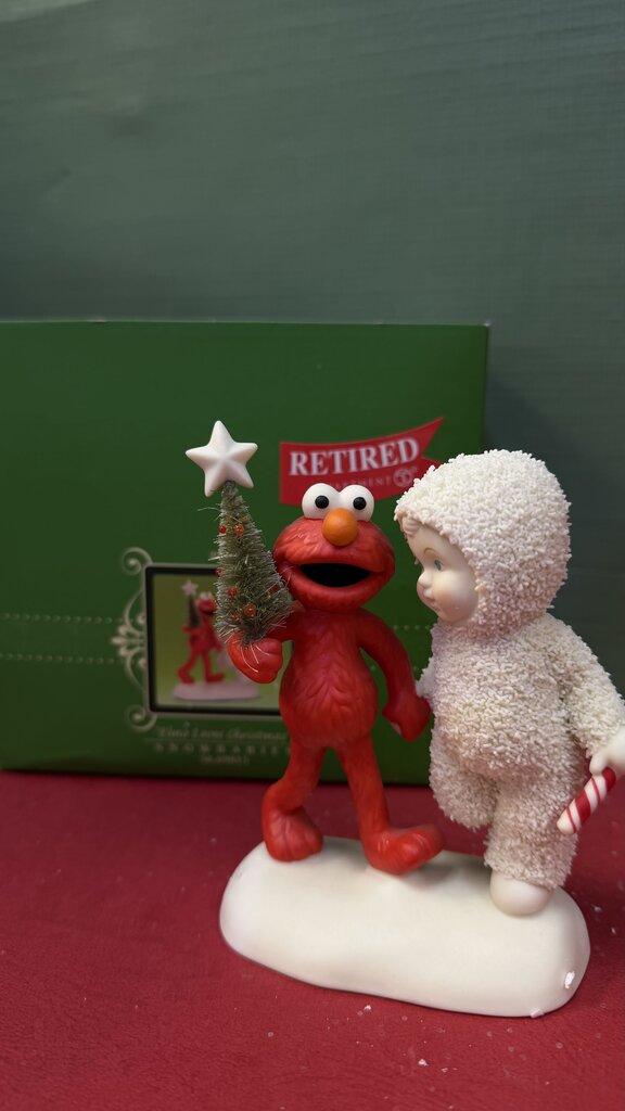 Department 56 Elmo Loves Christmas Snowbabies