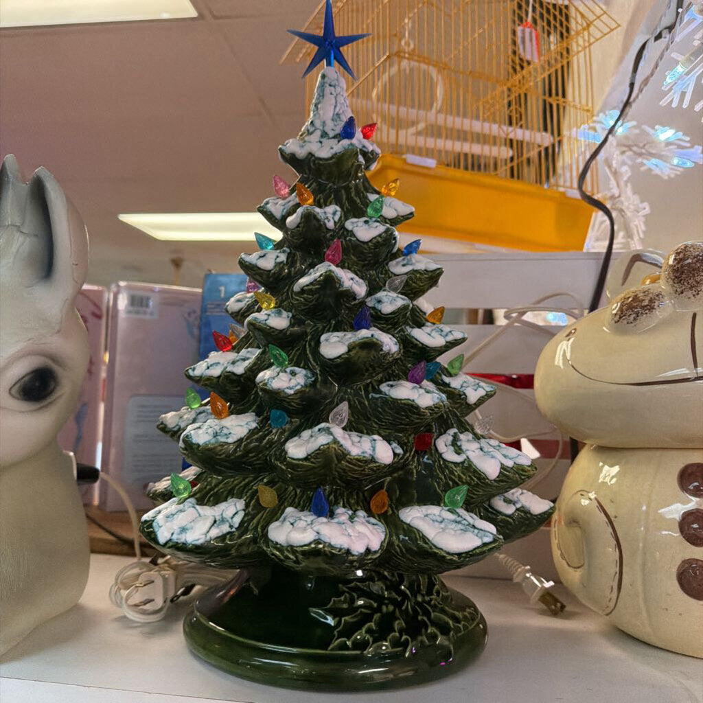 Ceramic lighted Christmas tree