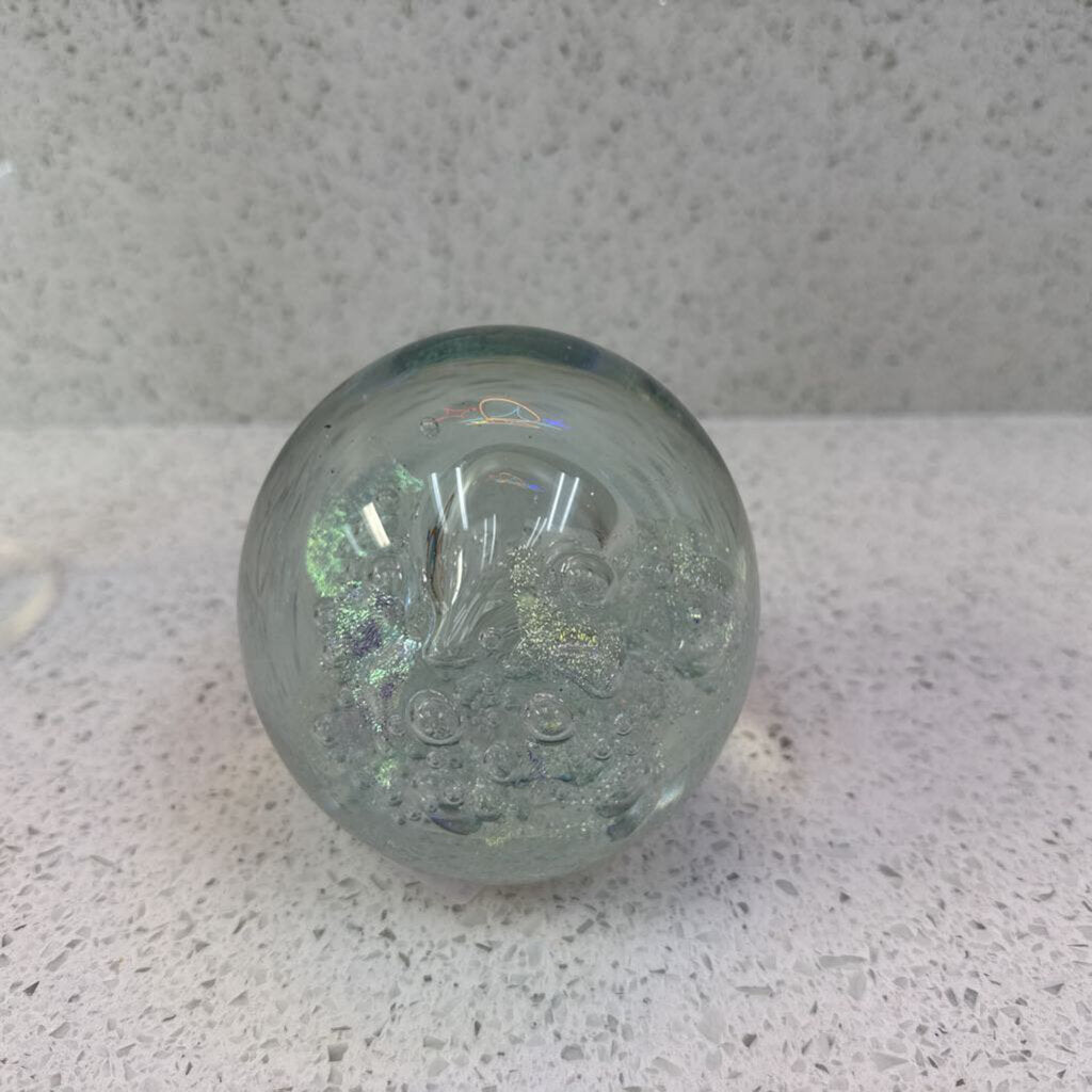 Bubbly signed paperweight