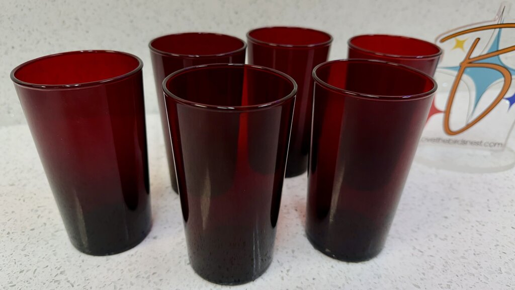 ROYAL RUBY 6PC SET 12OZ GLASSES