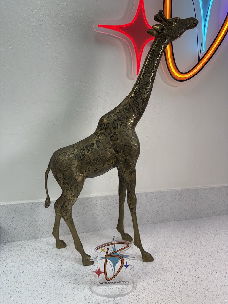 Pair of Brass Giraffes