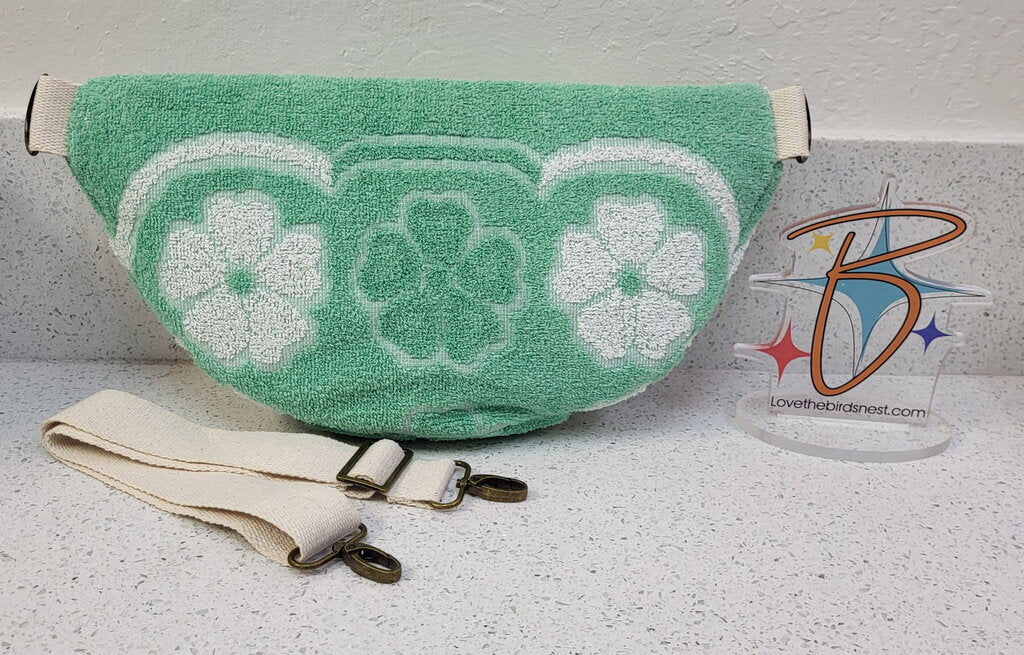 MENDED WING - Vtg Pears Terry Towel Small Crossbody/Belt Bum Bag