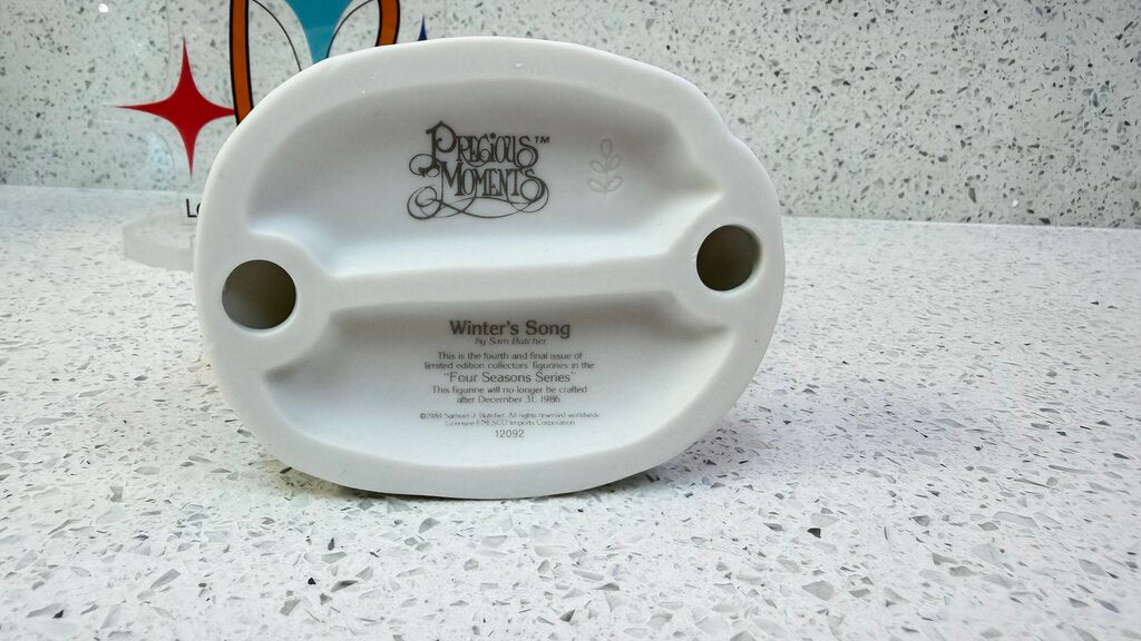 1984 Precious Moments ‘Winter’s Song’ Figurine #12092