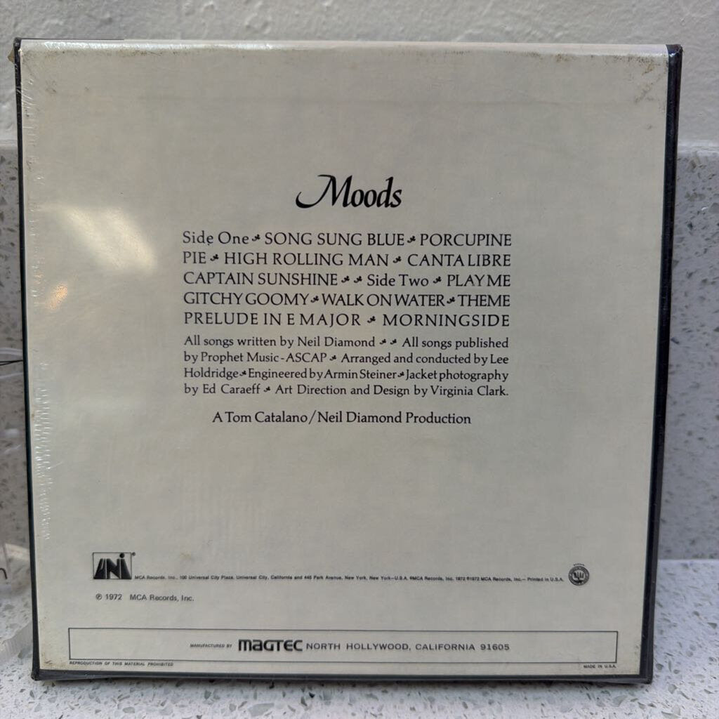 Neil Diamond Moods 1972 Sealed Reel-to-Reel Tape UNI 93136-C