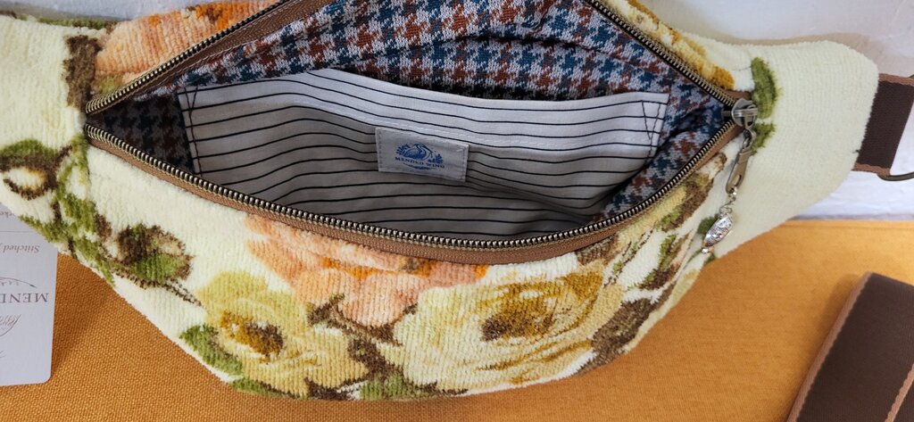 Yellow Roses Vintage Terry Towel Bum Bag | Mended Wing