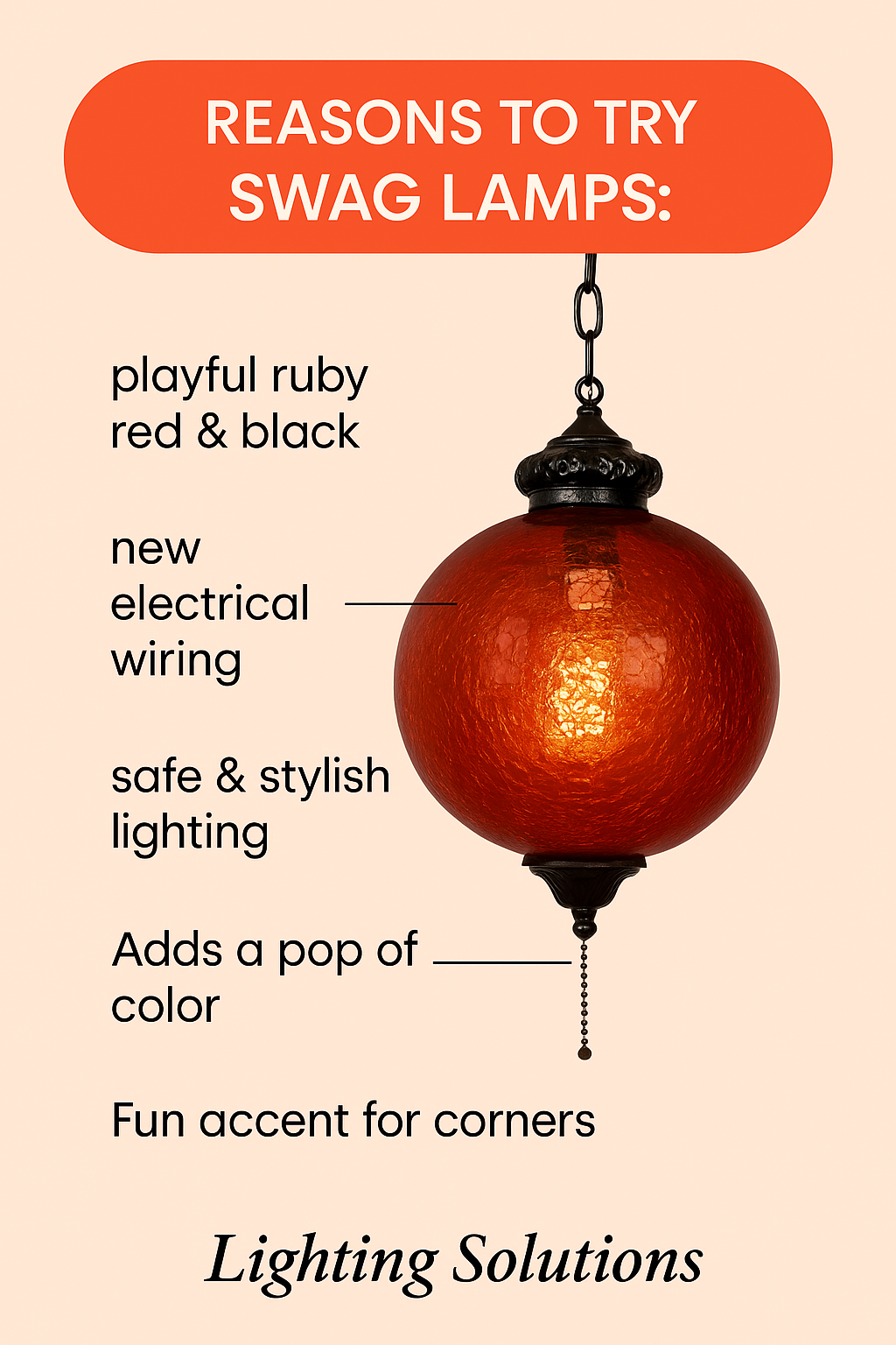 RED SWAG LAMP