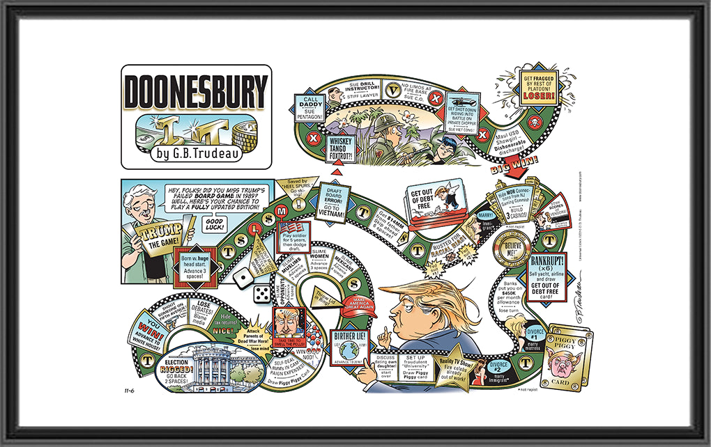 DOONESBURY "TRUMP THE GAME"