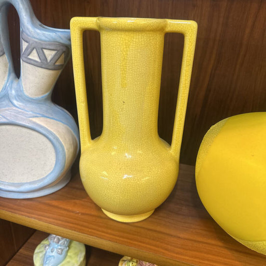 YELLOW MCM DECO VASE