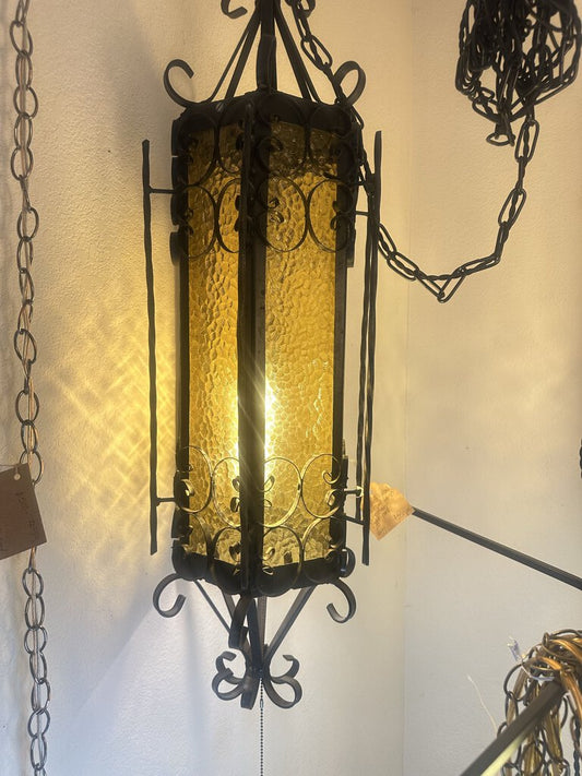 SPANISH REVIVAL HANGING LAMP PAIR