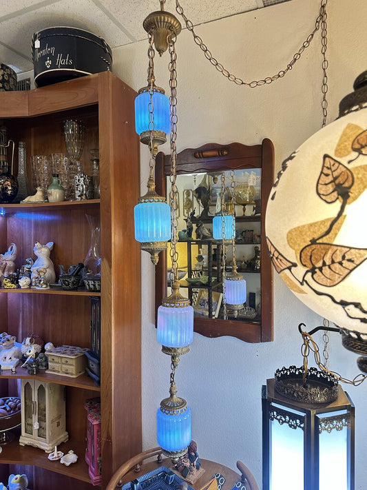 COLOR CHANGING LED FOUR LIGHT VINTAGE SWAG LAMP
