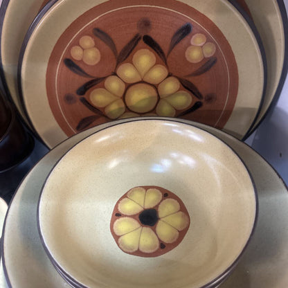 (39) Piece Set - Noritake Folkstone Safari Stoneware