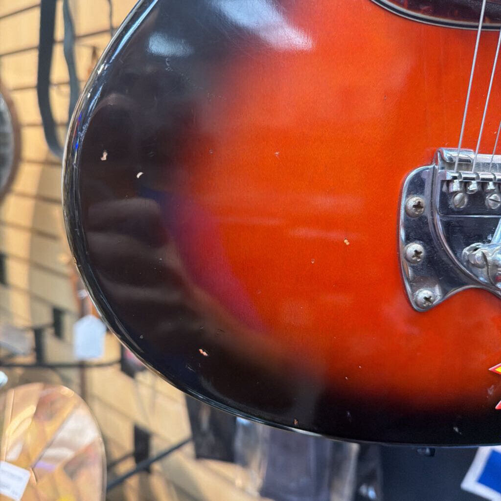1965 Harmony Silvertone Tobacco Sunburst Electric Guitar w/ Original Case