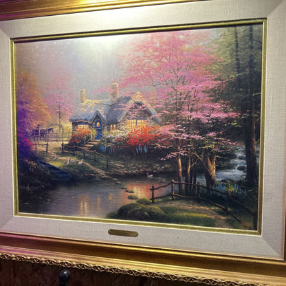 Thomas Kincaid lithograph Stepping Stone Cottage