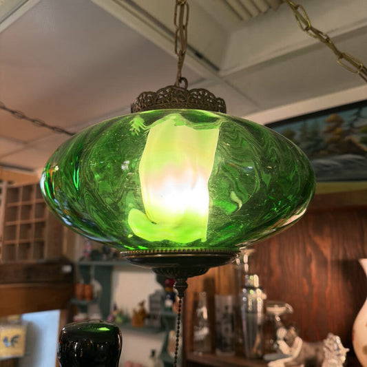 Emerald Green Swag Lamp