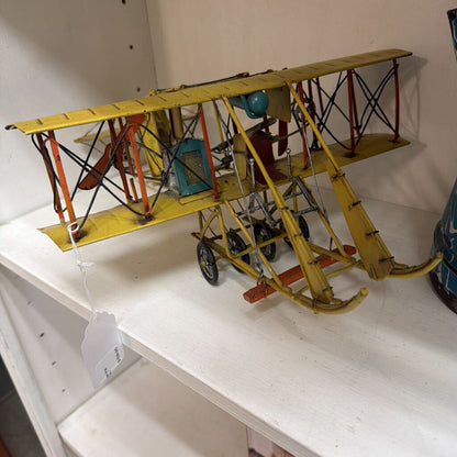 VTG. HAND MADE YIN FIZ DOUBLE WING METAL AIRPLANE