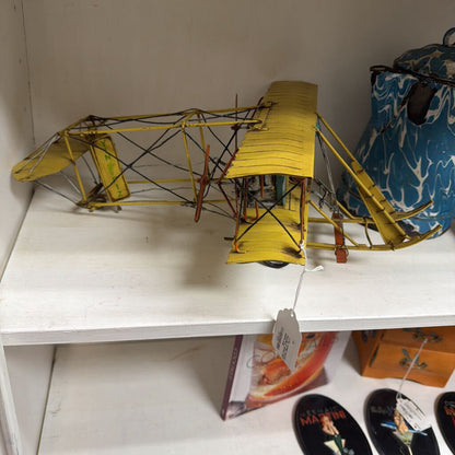 VTG. HAND MADE YIN FIZ DOUBLE WING METAL AIRPLANE