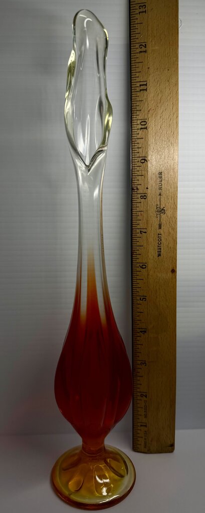 ORANGE FOOTED VIKING SWUNG VASE