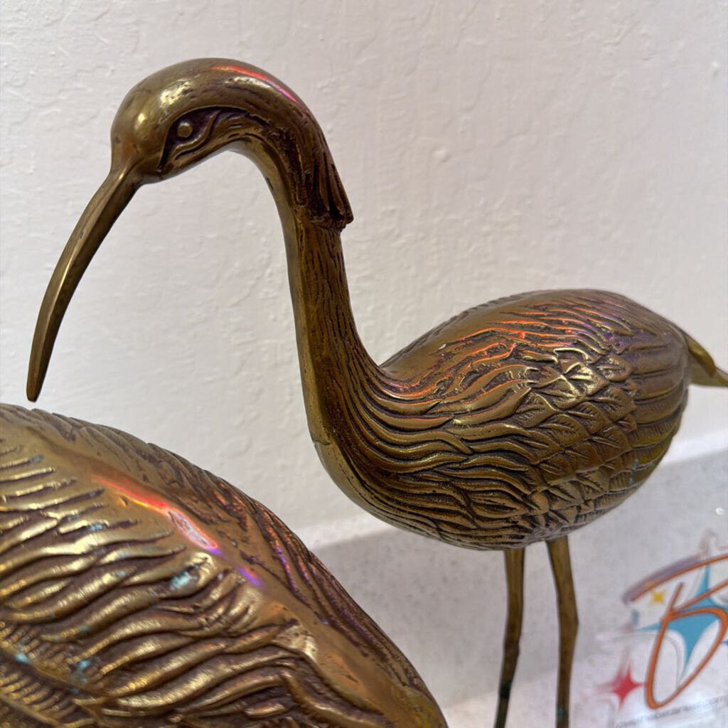 Solid Brass Birds - pair
