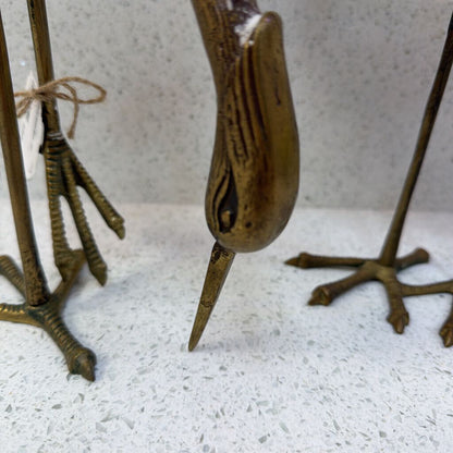 Solid Brass Birds - pair