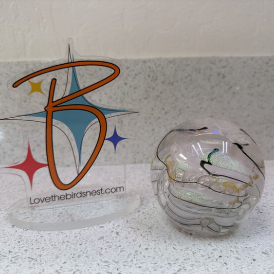 White signed paperweight