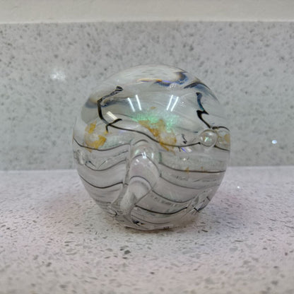 White signed paperweight