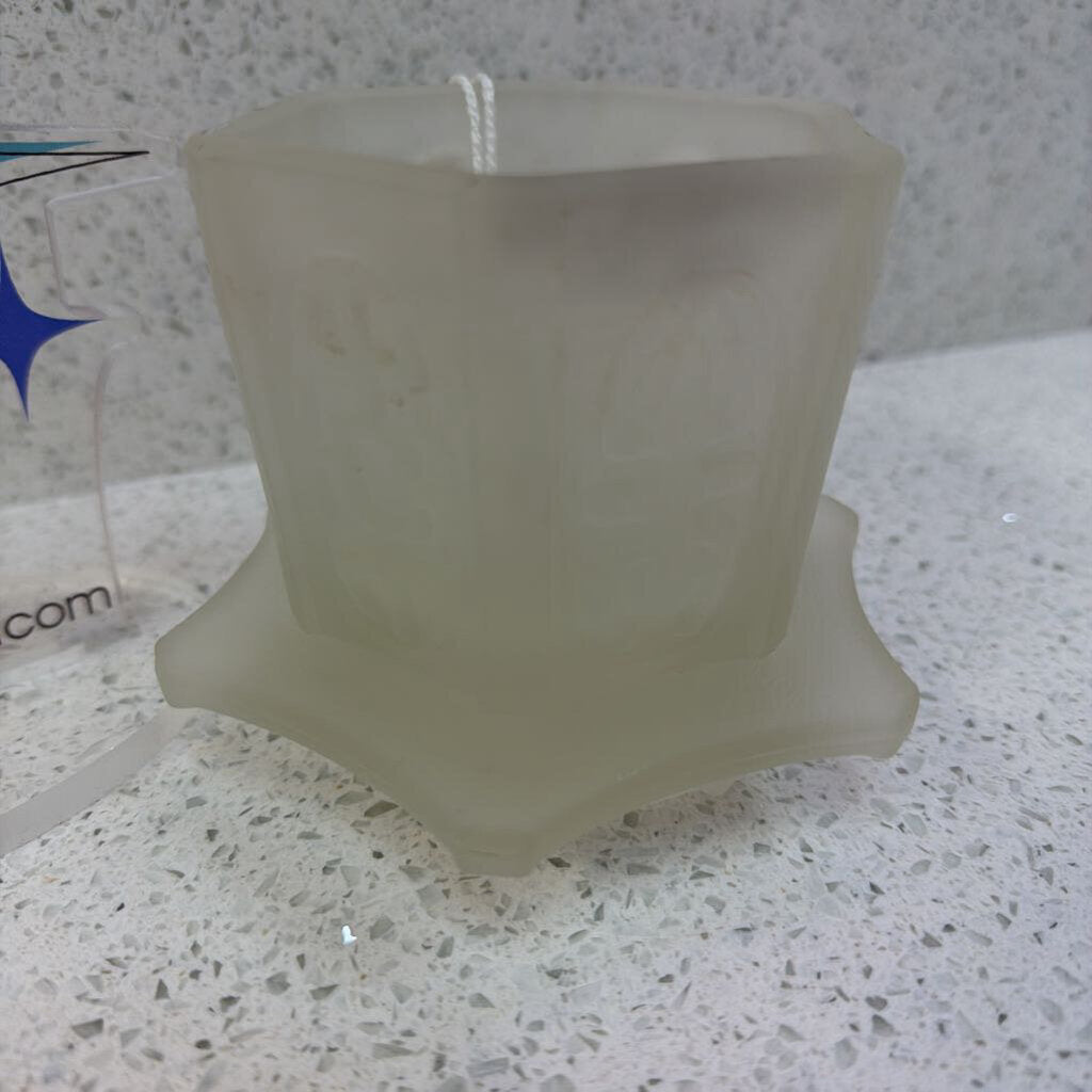 Vntg Frosted Pagoda Fairy Lamp Base Only #5519