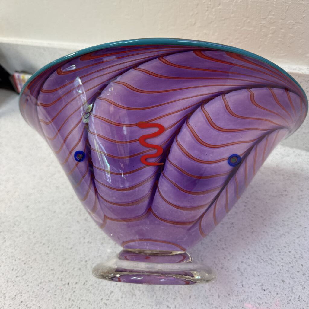 Hand Blown signed Bowl
