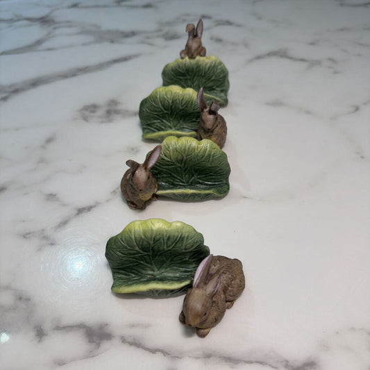 SET OF 4 F&F RABBIT PLACE CARD HOLDERS