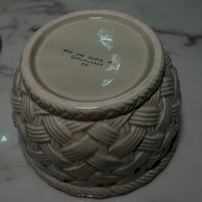 FITZ & FLOYD AUTUMN LEAVES LIDDED SOUP BOWLS. (8 PIECE)
