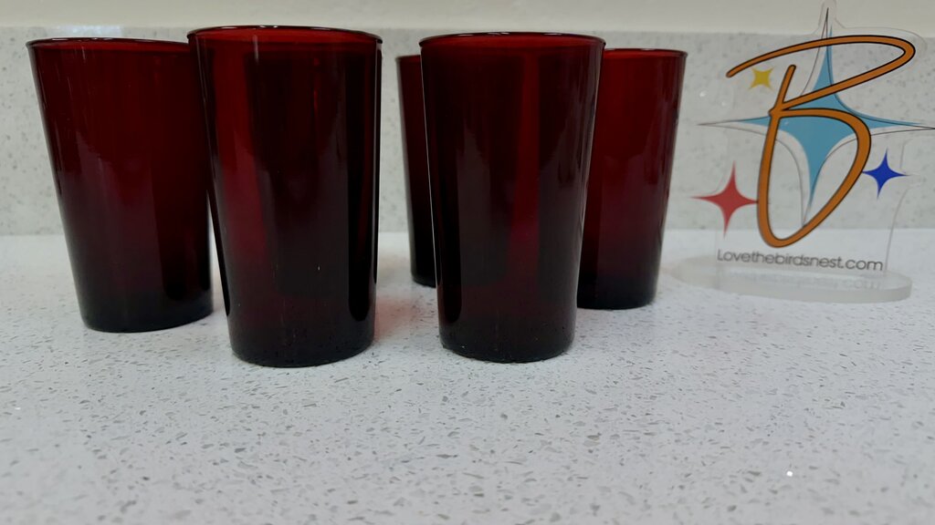 ROYAL RUBY 6PC SET 12OZ GLASSES