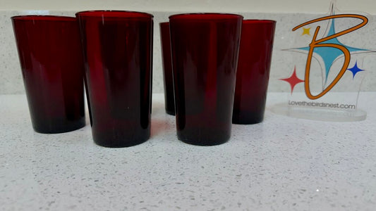 ROYAL RUBY 6PC SET 12OZ GLASSES