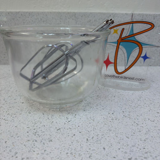 SUNBEAM CLEAR BOWL AND BEATERS