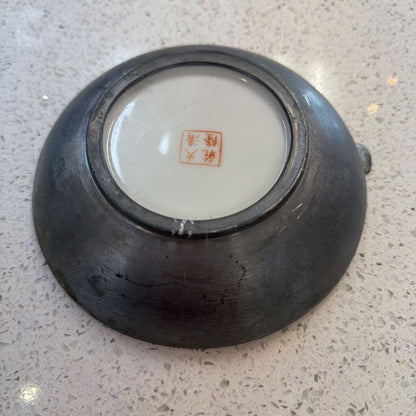 ASIAN FLORAL ASHTRAY