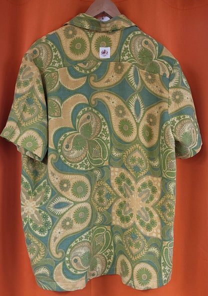MENDED WING - Green Independence Tablecloth shirt - Men's - SIZE M