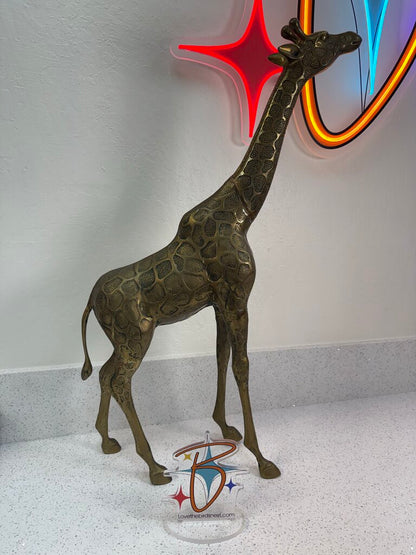 Pair of Brass Giraffes