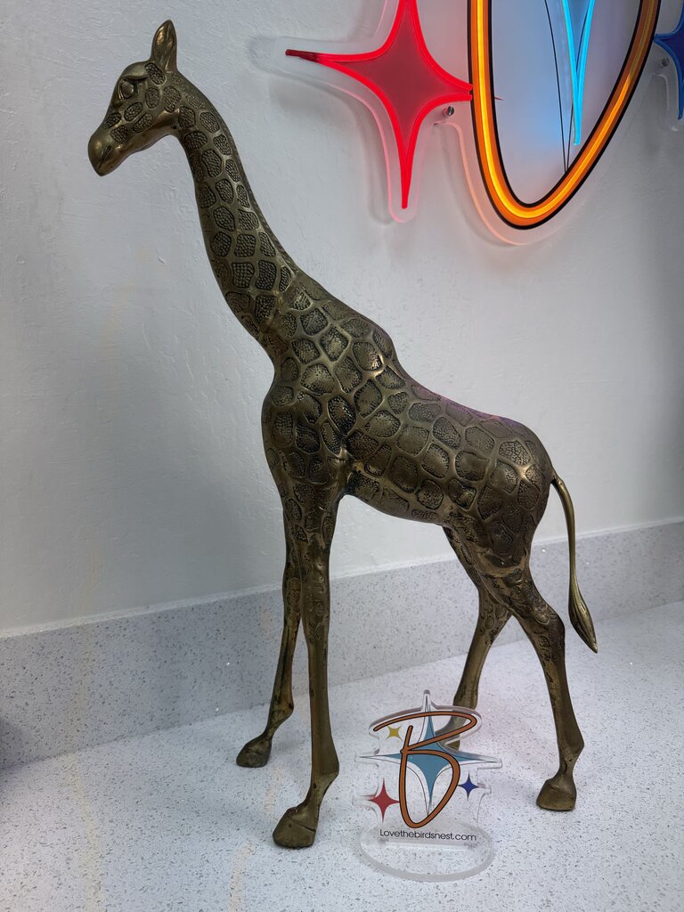 Pair of Brass Giraffes