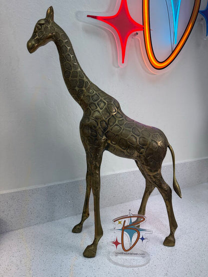 Pair of Brass Giraffes