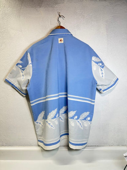 MENDED WING - Men's Dodgers Vtg.Blue Acorn Tablecloth Jersey Shirt - Size L