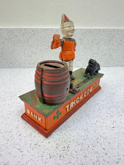 TRICK DOG CAST IRON COIN BANK
