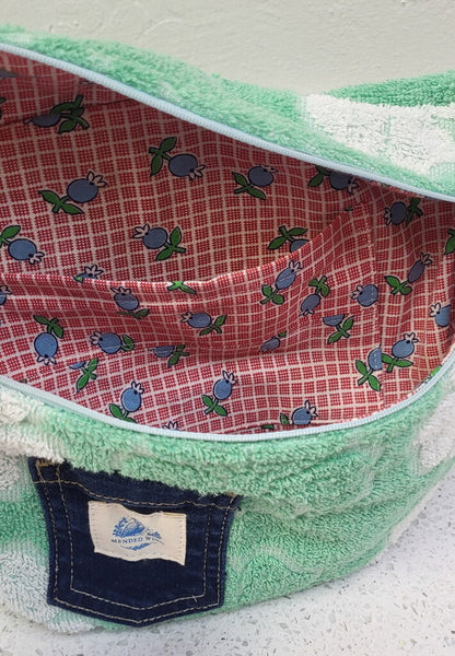 MENDED WING - Vtg Pears Terry Towel Small Crossbody/Belt Bum Bag