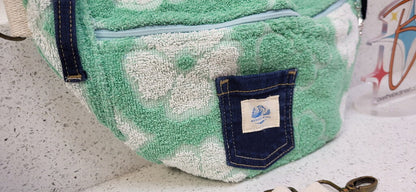 MENDED WING - Vtg Pears Terry Towel Small Crossbody/Belt Bum Bag