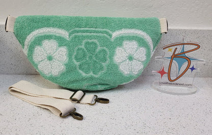MENDED WING - Vtg Pears Terry Towel Small Crossbody/Belt Bum Bag