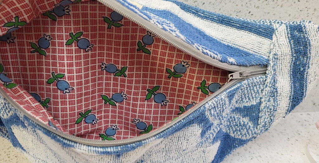 MENDED WING - Vtg Mint Green/Denim Pocket Large Crossbody/Belt Bum Bag