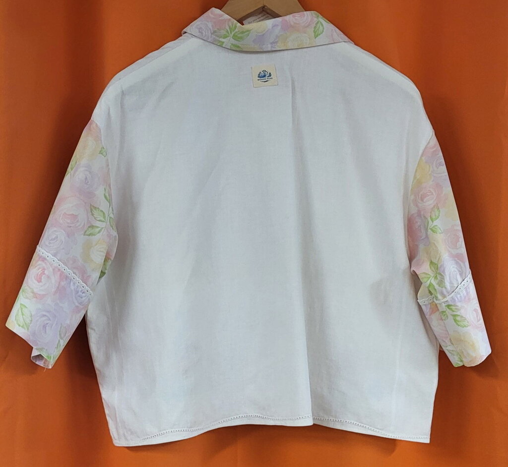 Mended Wing Cropped Embroidered Pillowcase Top – Women's Size XL