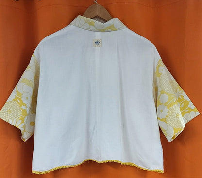 Mended Wing Cropped Embroidered Pillowcase Top – Women's Size 2X