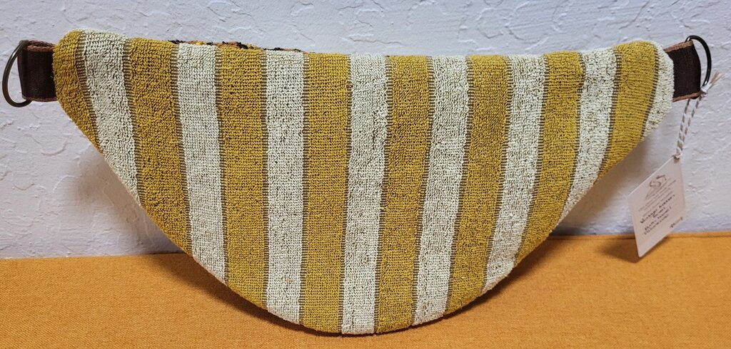 Vintage Fall Citrus Striped Terry Towel Bum Bag | Mended Wing
