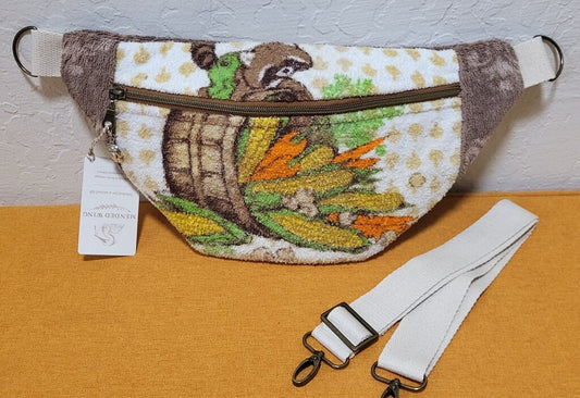 Vintage Harvest Raccoon Terry Towel Bum Bag | Mended Wing