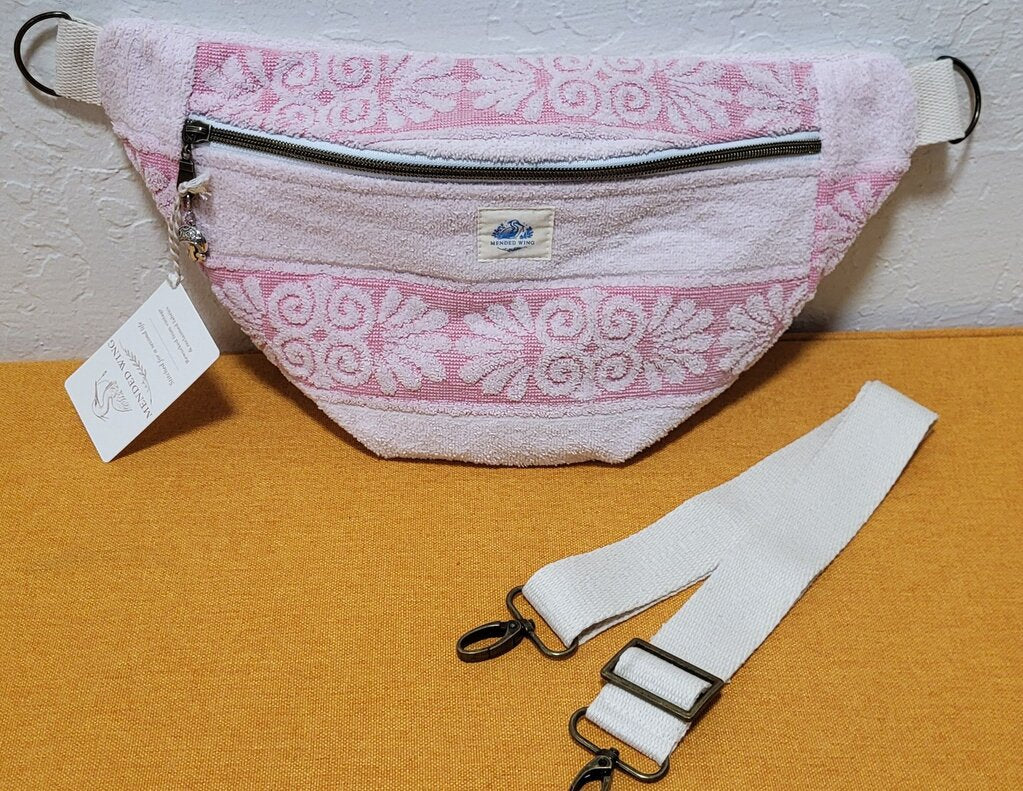 Pink Cannon Monticello Vintage Terry Towel Bum Bag | Mended Wing